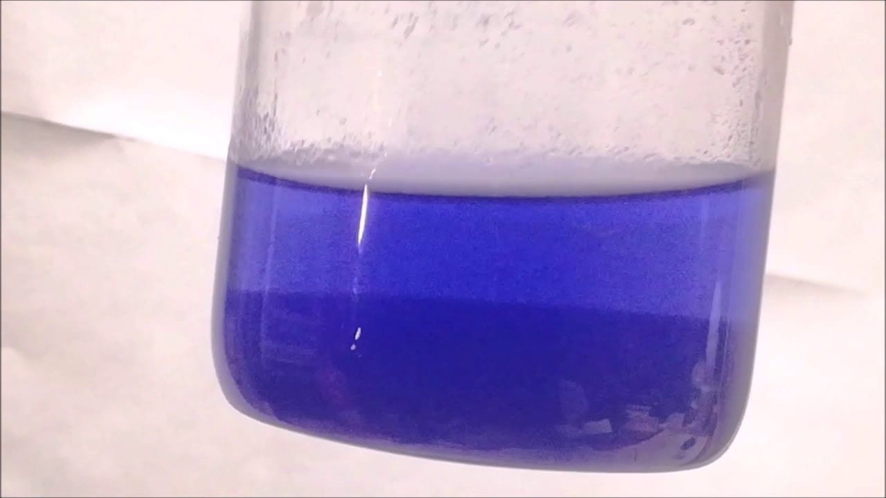 Solución sulfato de cobre - amoniaco