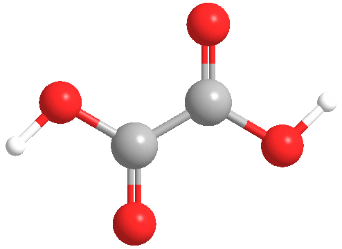 Estructura 3D del ácido oxálico