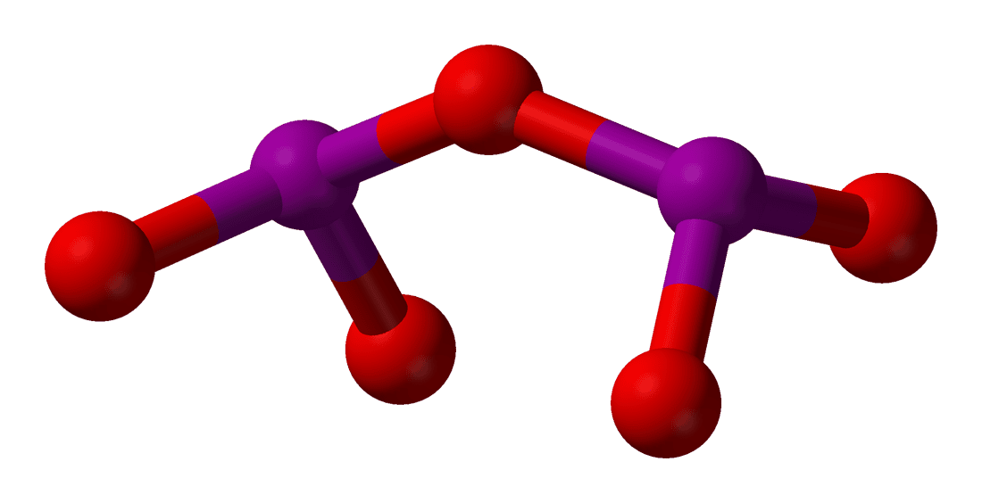 Estructura 3D del pentóxido de yodo
