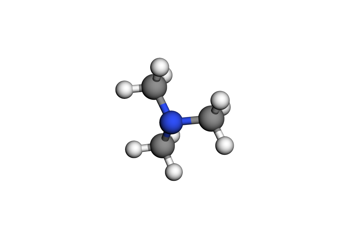 Estructura 3D de trimetilamina