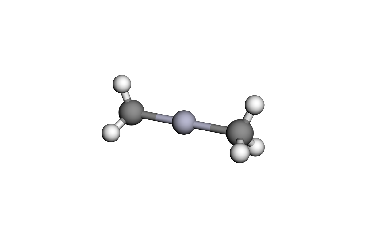 Estructura 3D de dimetilmercurio