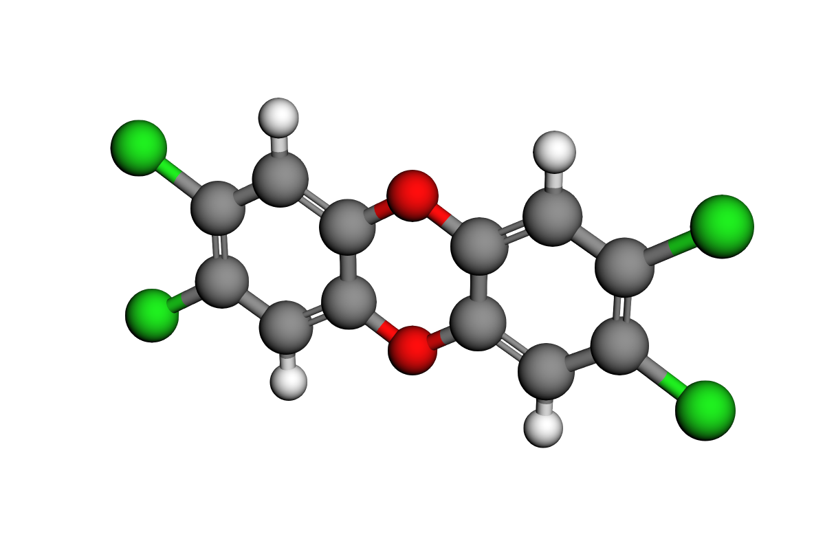 Estructura 3D de dioxina