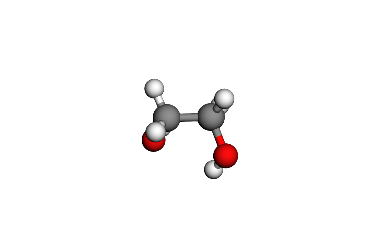 Estructura 3D de Etilenglicol