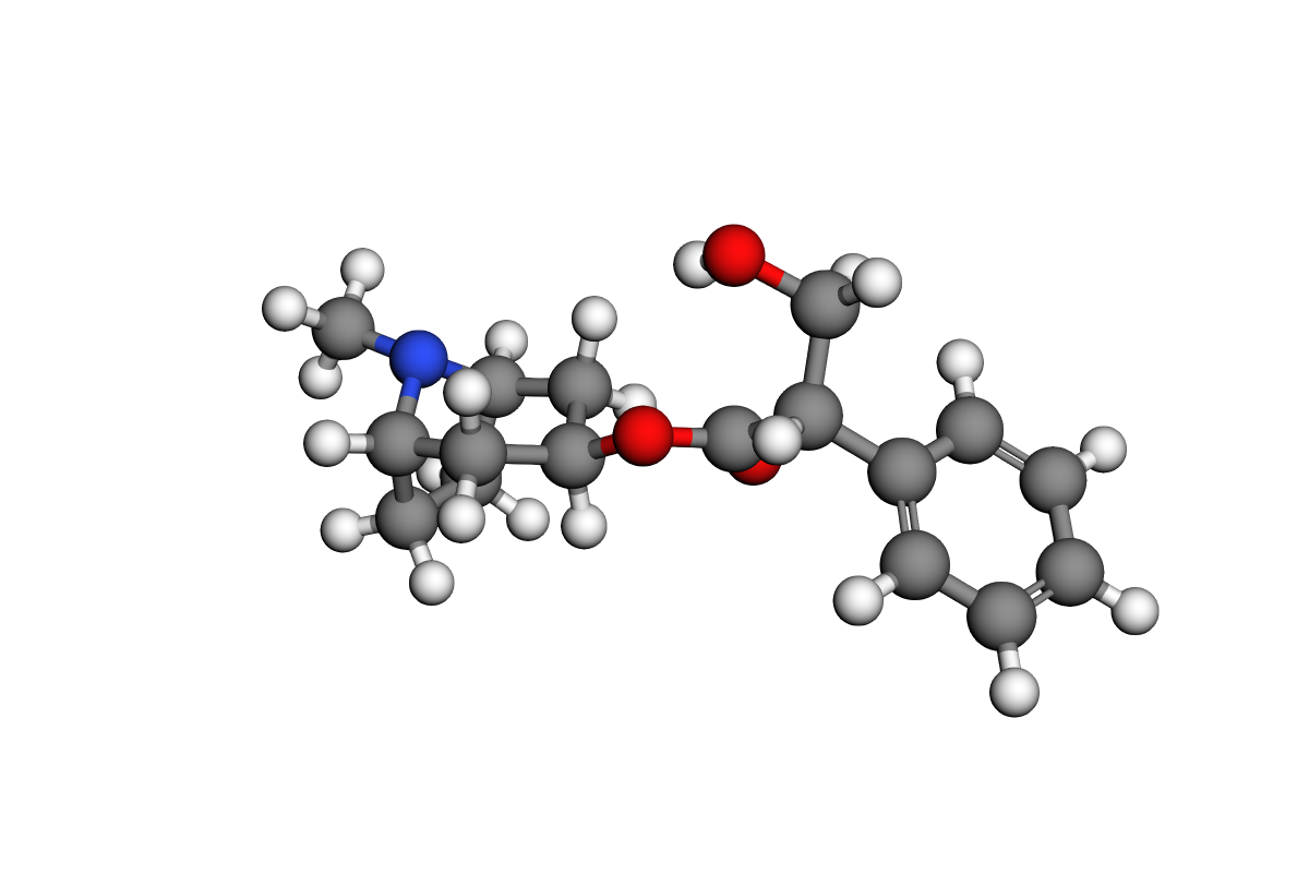 Estructura 3D de atropina