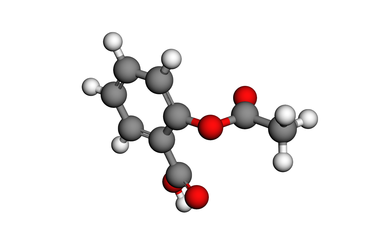 Estructura 3D de aspirina