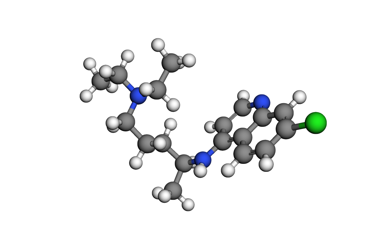Estructura 3D de cloroquina
