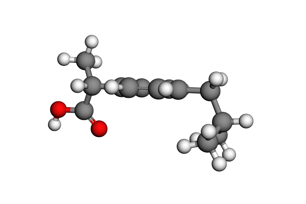 Estructura 3D de ibuprofeno
