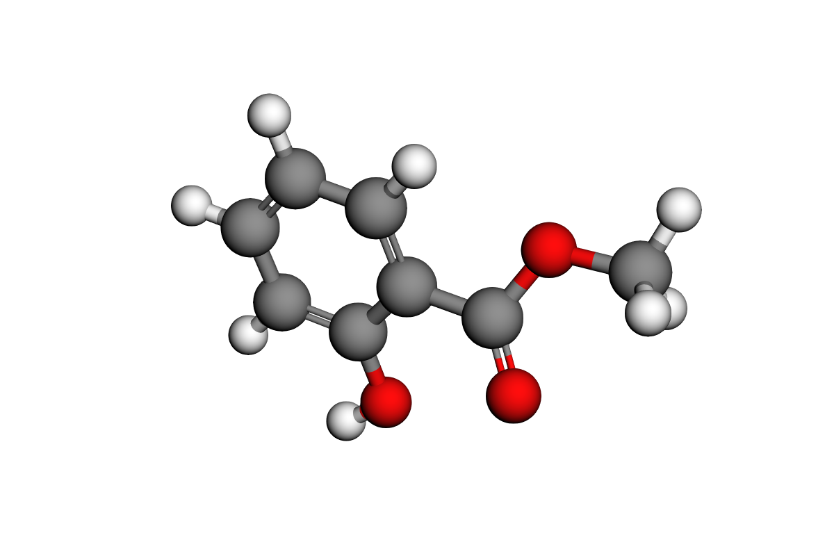 Estructura 3D de salicilato de metilo