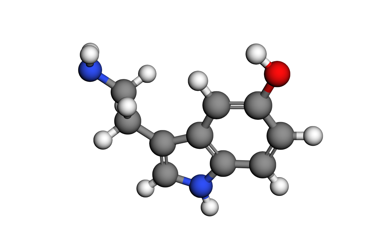 Estructura 3D de serotonina