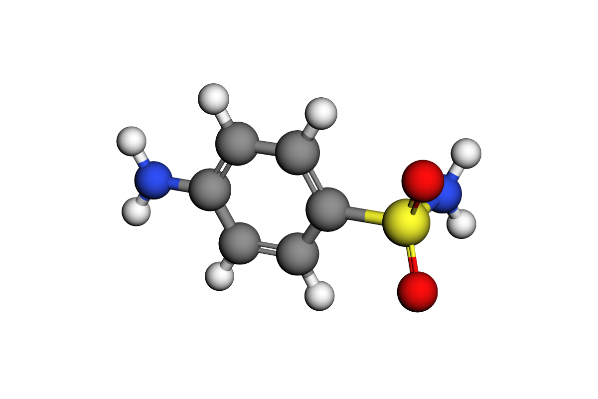 Estructura 3D de sulfanilamida