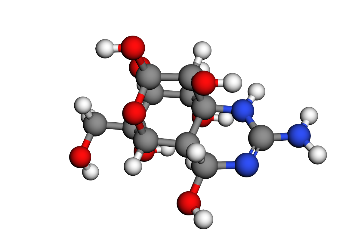 Estructura 3D de tetrodotoxina