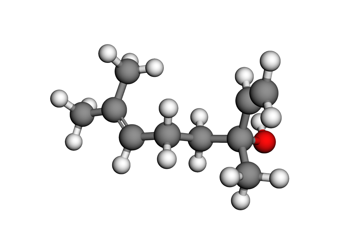 Estructura 3D de linalool