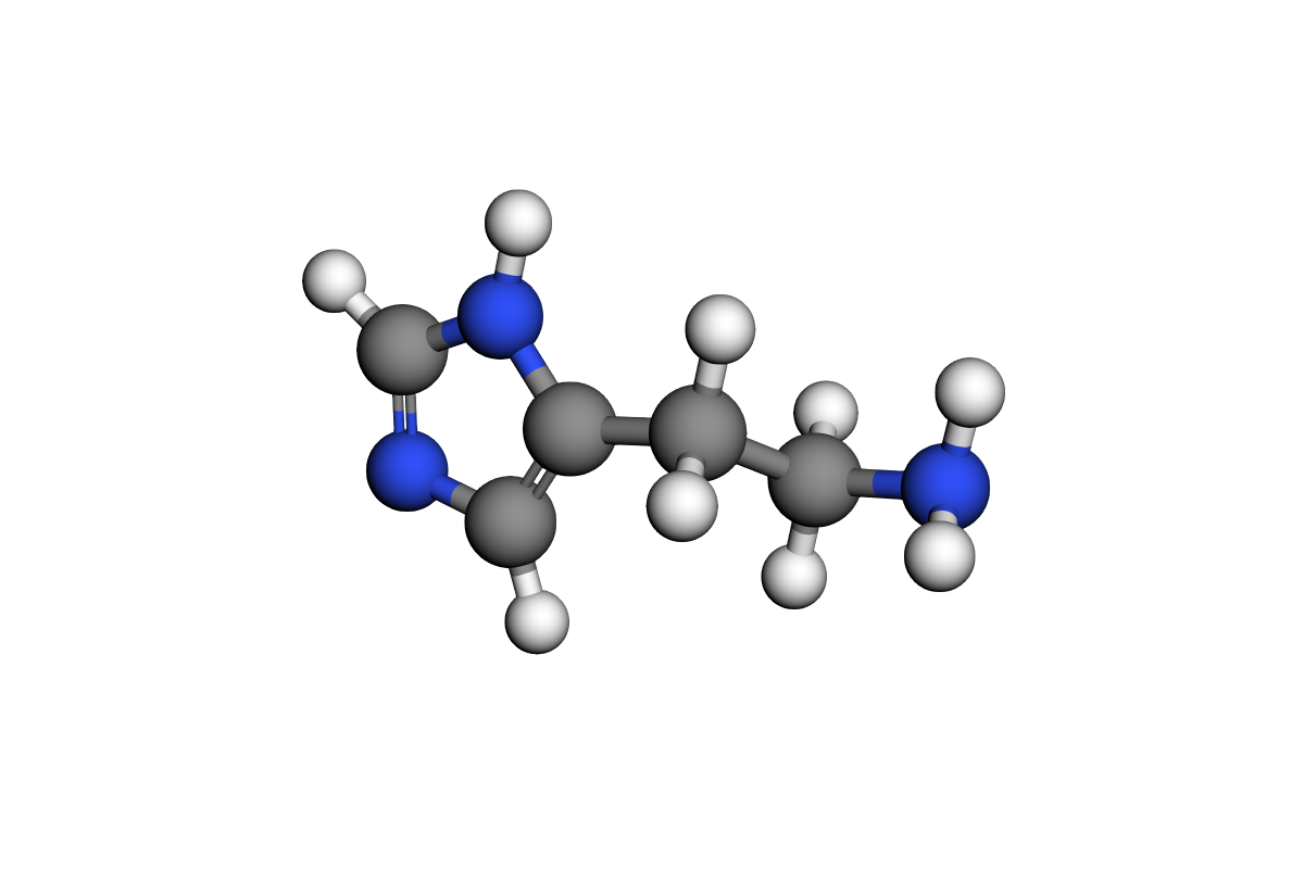 Estructura 3D de histamina