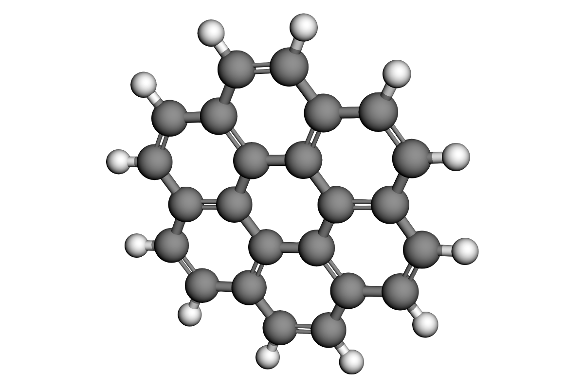 Estructura 3D de coroneno