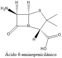 Estructura del Ácido 6-aminopenicilánico