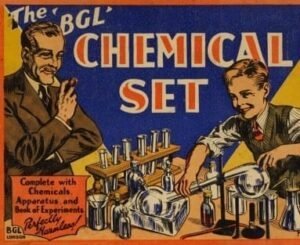 Portada de un set químico de BGL. La calidad de las ilustraciones era y es un factor clave para atraer la atención de niños y adultos.
