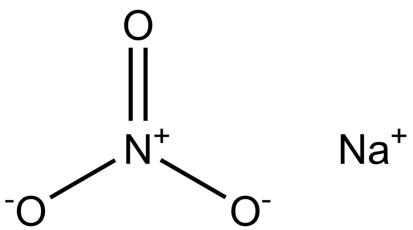 Estructura 2D del nitrato de sodio