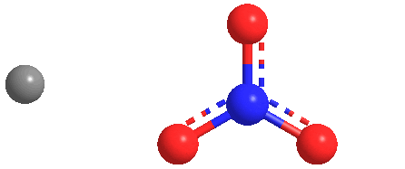 Estructura 3D del nitrato de sodio