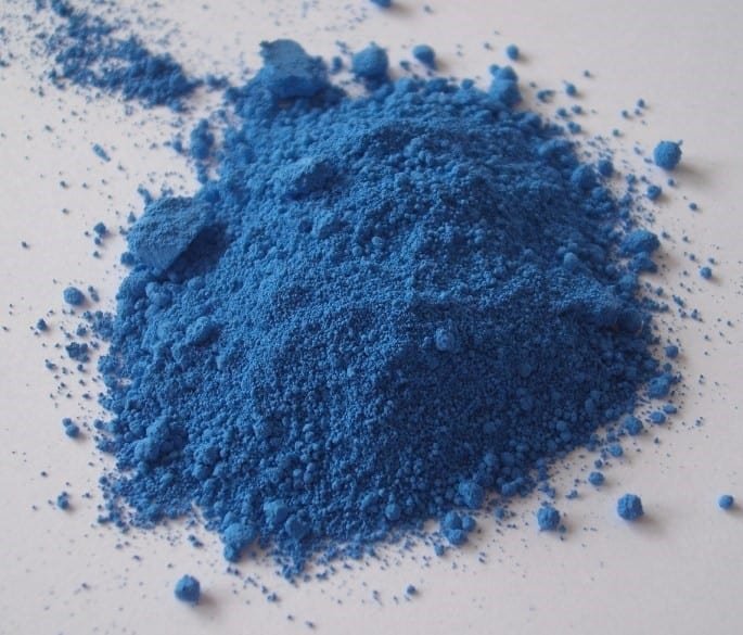 Azul de cobalto o Azul de Thénard, compuesto desarrollado por Louis Jacques Thénard