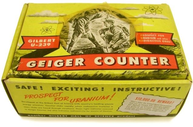 Caja de un contador Geiger para búsqueda de uranio y minerales radioactivos