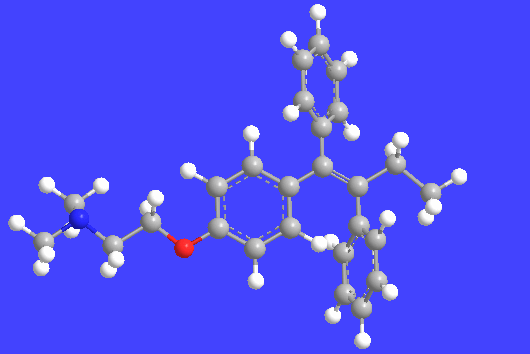 Estructura 3D del Tamoxifeno