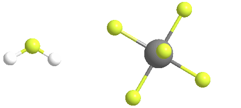 Estructura 3D del ácido fluoroantimónico 