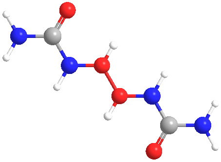 Estructura 3D del peróxido de carbamida