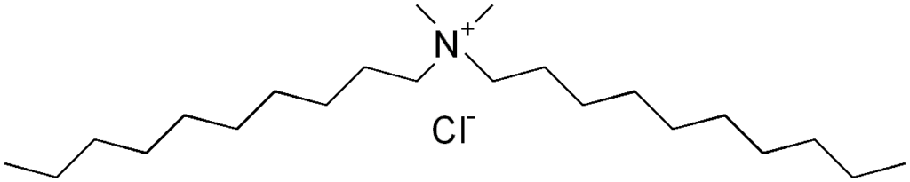 estructura química del cloruro de didecil dimetil amonio