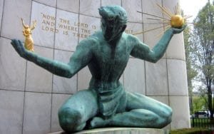Verdigris en The Spirit of Detroit