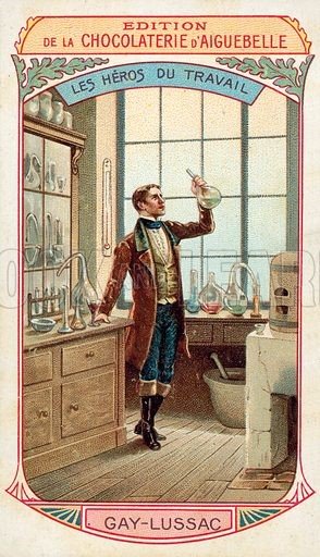 Gay-Lussac en su laboratorio, ilustración del siglo XIX