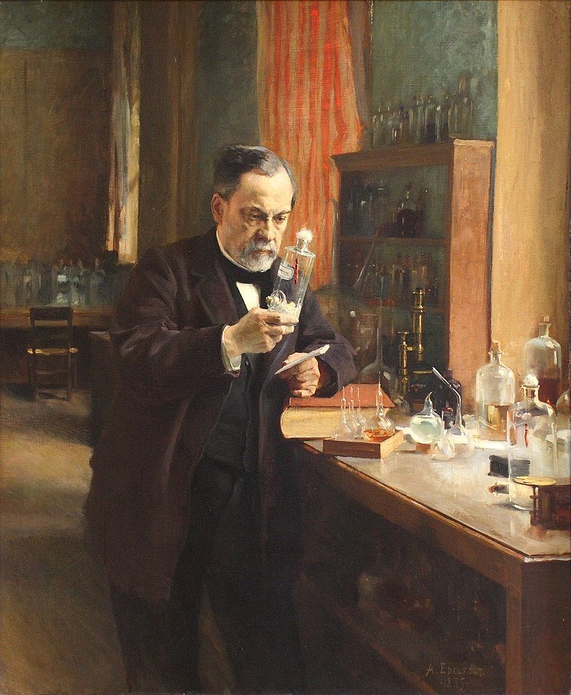 Pasteur en el laboratorio.