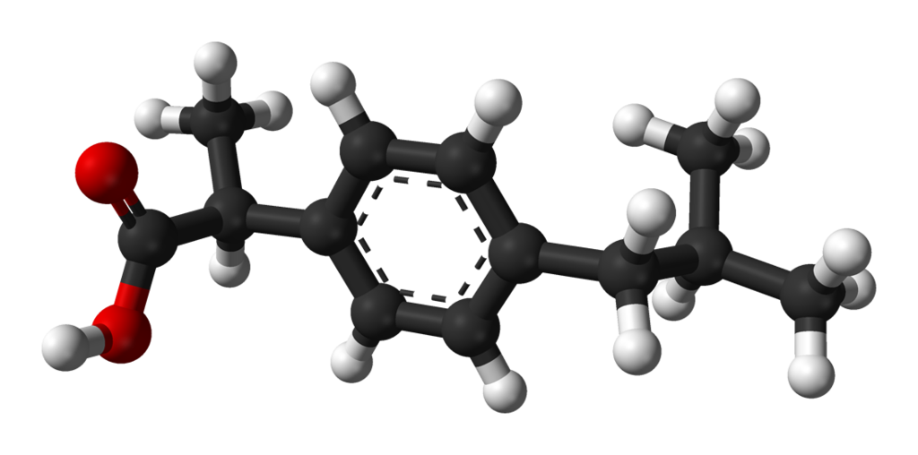 fórmula estructural del (S)-Ibuprofeno