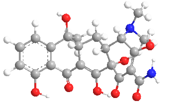 Estructura 3D de la tetraciclina
