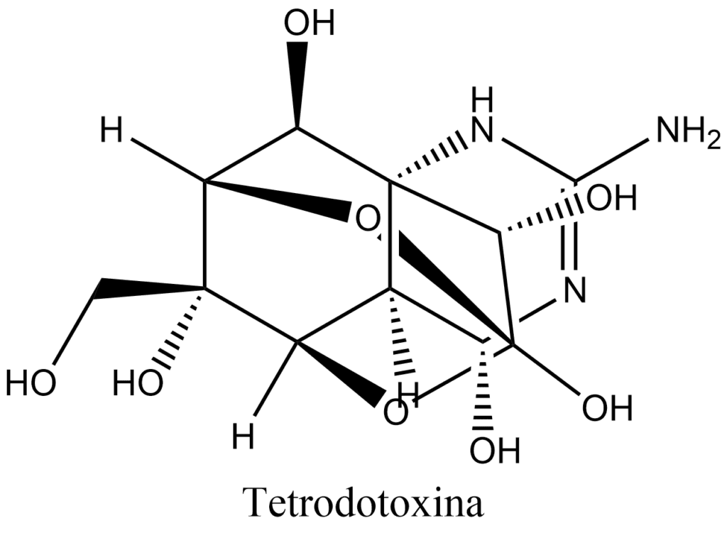 Estructura 2D de la tetrodotoxina