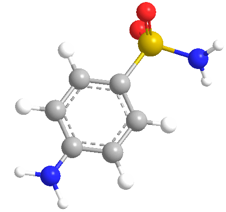 Estructura 3D de la sulfanilamida