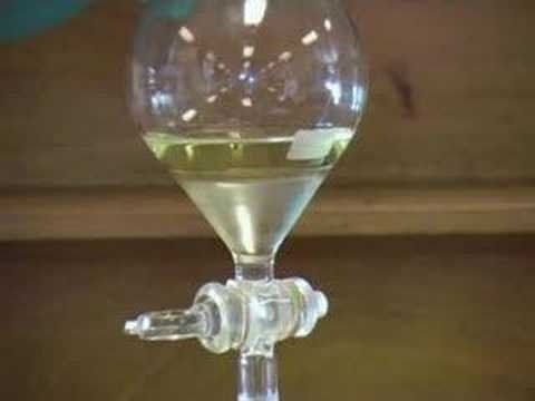 Capa orgánica y capa acuosa