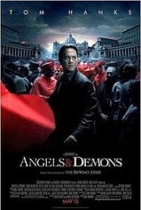 Cartel del estreno en cines de Ángeles y demonios