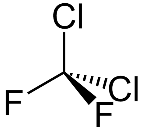 Estructura 2D del diclorodifluorometano