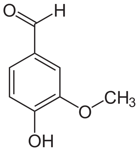 Estructura 2D de la vanilina o vainillina