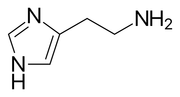 Estructura 2D de la histamina
