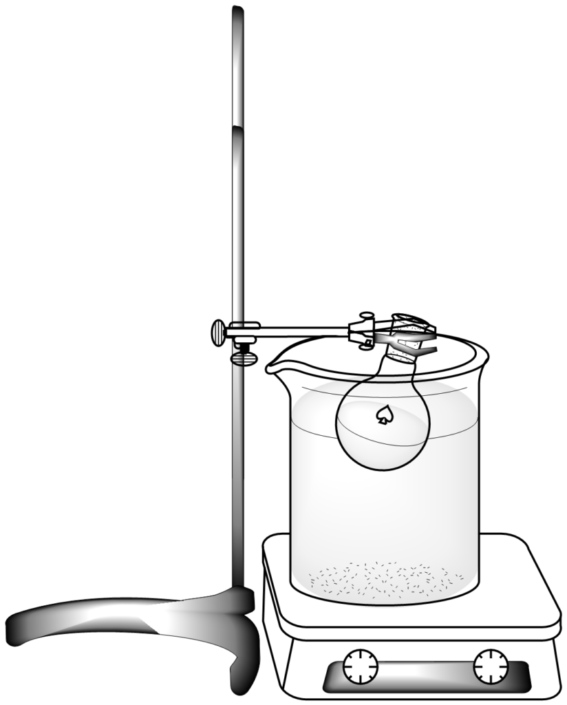 Esquema de montaje para la determinación de la masa molar de un vapor condensable