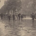 Alfred Stieglitz, Un día húmedo en el bulevar, París, 1894, impresión al carbón, Galería Nacional de Arte, Washington, Colección Alfred Stieglitz, 1949.3.108