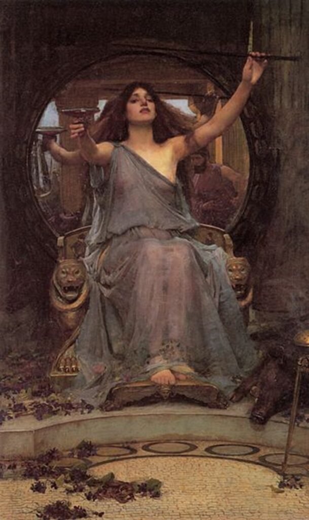 Circe ofreciendo la copa a Odiseo - John William Waterhouse (1891)
